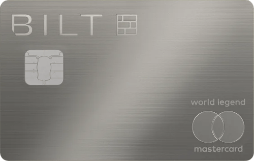 Bilt Palladium card with a silver brushed-metal finish