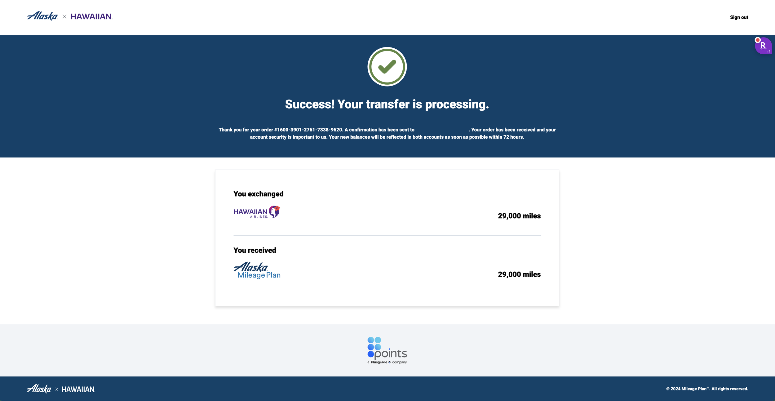Transfer process: Amex → Hawaiian Miles → Alaska Airline Miles → Book via Alaska Airlines