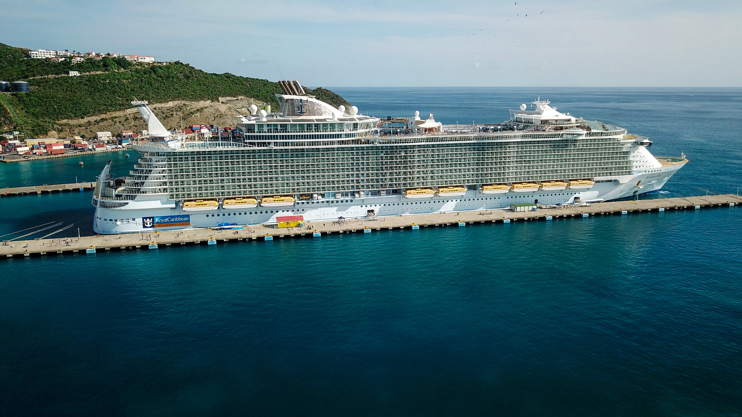 Allure of the Seas at port in St. Maarten