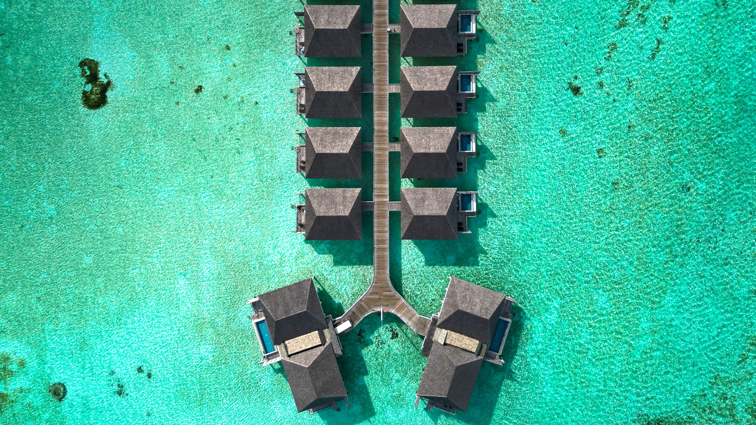 Overwater Villas at the Le Meridien Maldives