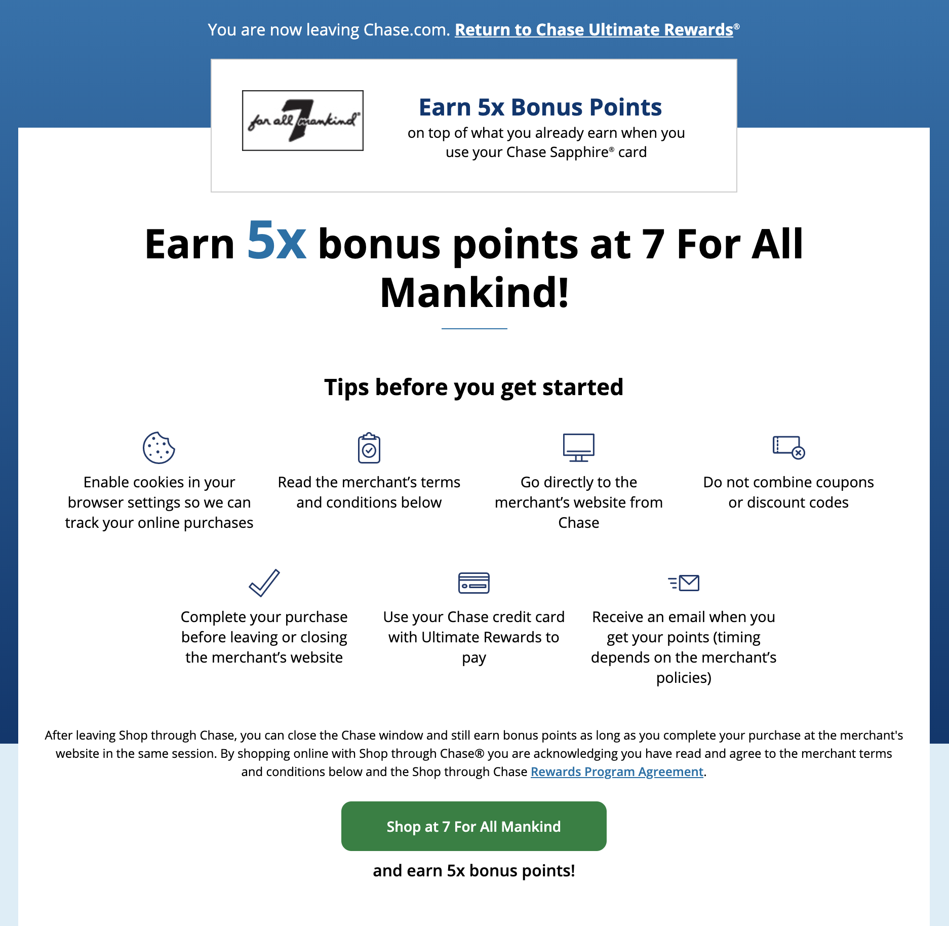 The 5x Ultimate Reward Chase Offer!